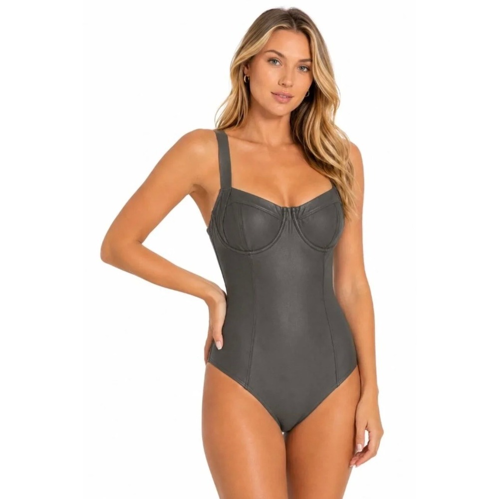 TA3 Lifty Corset Swimsuit Pewter XS Short‎ B/C Cup NWT